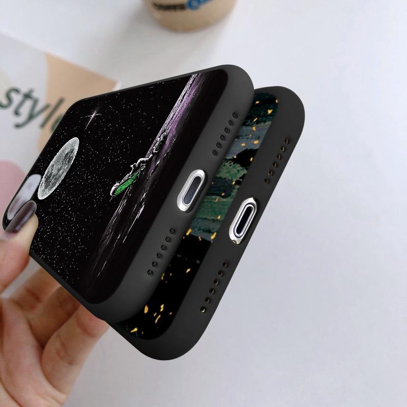 Мягкий черный силиконовый чехол для телефона с рисунком кошки и животного для Xiaomi Redmi Camera, противоударный защитный резиновый бампер для Redmi Note 13 Pro 13C, чехлы