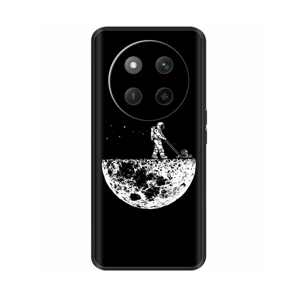 Чехол для Honor X60 5G Черный Силиконовый Мягкий Роскошный Задняя Крышка Телефона для Huawei Honor X60 Pro Расписной Ударопрочный Корпус Чехлы Para