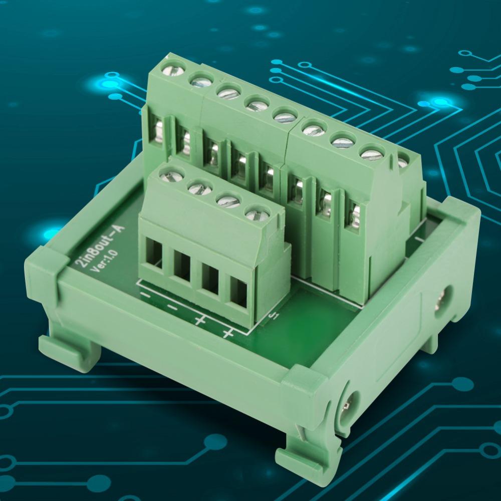 25A DIN Rail Module 52 *49*46mm Terminal Blocks Module Breakout Board Module Control Panel Systems
