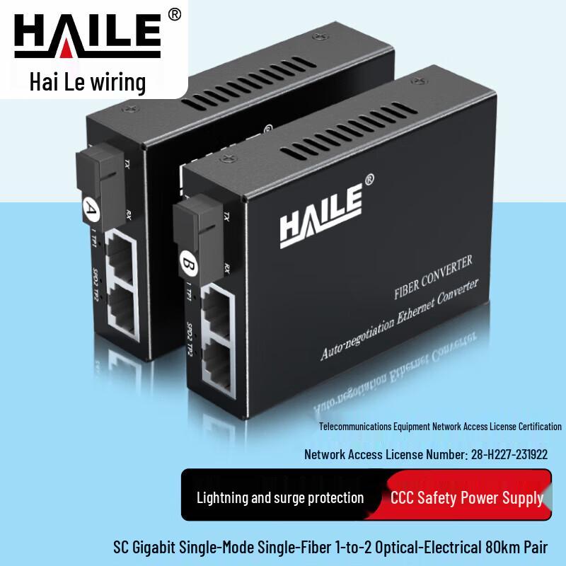HAILE Промышленный оптоволоконный медиаконвертер