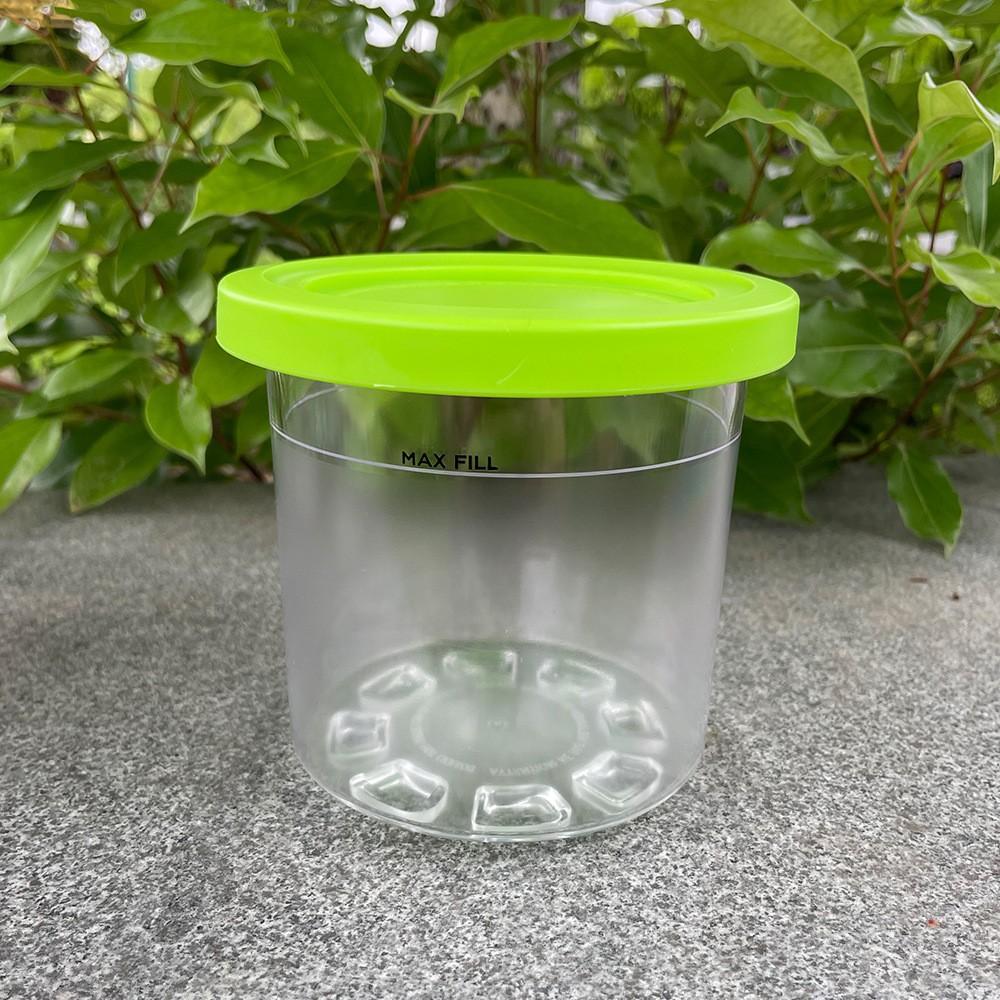 4/1PCS Ice Cream Pints Cup For Ninja Creamie Ice Cream Maker Cups Reusable Can Store Ice Cream Pints Containers With Sealing