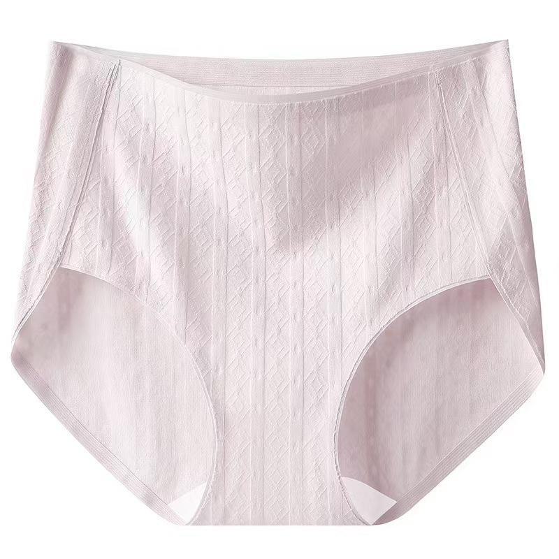 Женские бесшовные хлопковые трусы-боксеры с высокой талией 2024 года — антибактериальные, большого размера, сексуальный крой