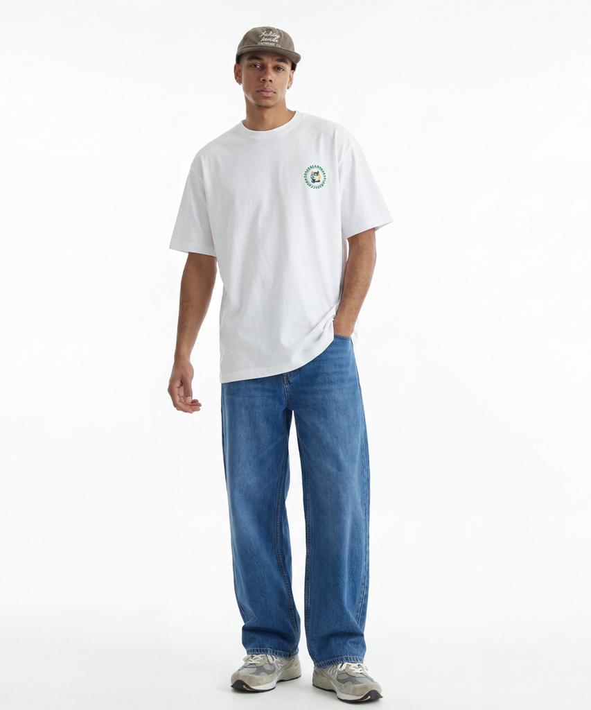 CREAM SODA LAB Front Small Logo Multi-Pakku Short Sleeve T-Shirt White