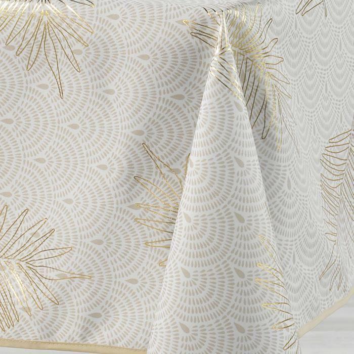 Nappe Ronde - DOUCEUR D'INTERIEUR - Sunny Gold - 180 Cm - 100% Polyester - Infroissable