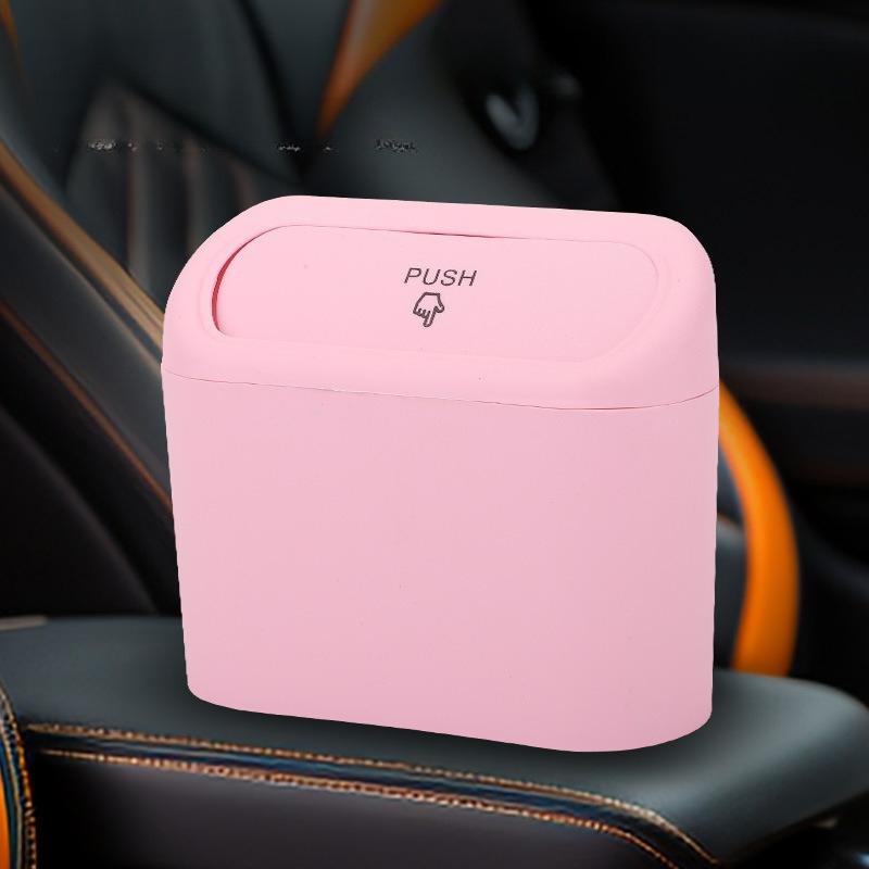 Автомобильное мусорное ведро с крышкой, органайзер-держатель для мусора, с одним рулоном пакетов, мини-герметичный контейнер для хранения для автомобиля, внедорожника, офиса