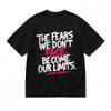 Women's Fashion Breathable Classic T-Shirt Fear And Limits Graphic Cotton Tee