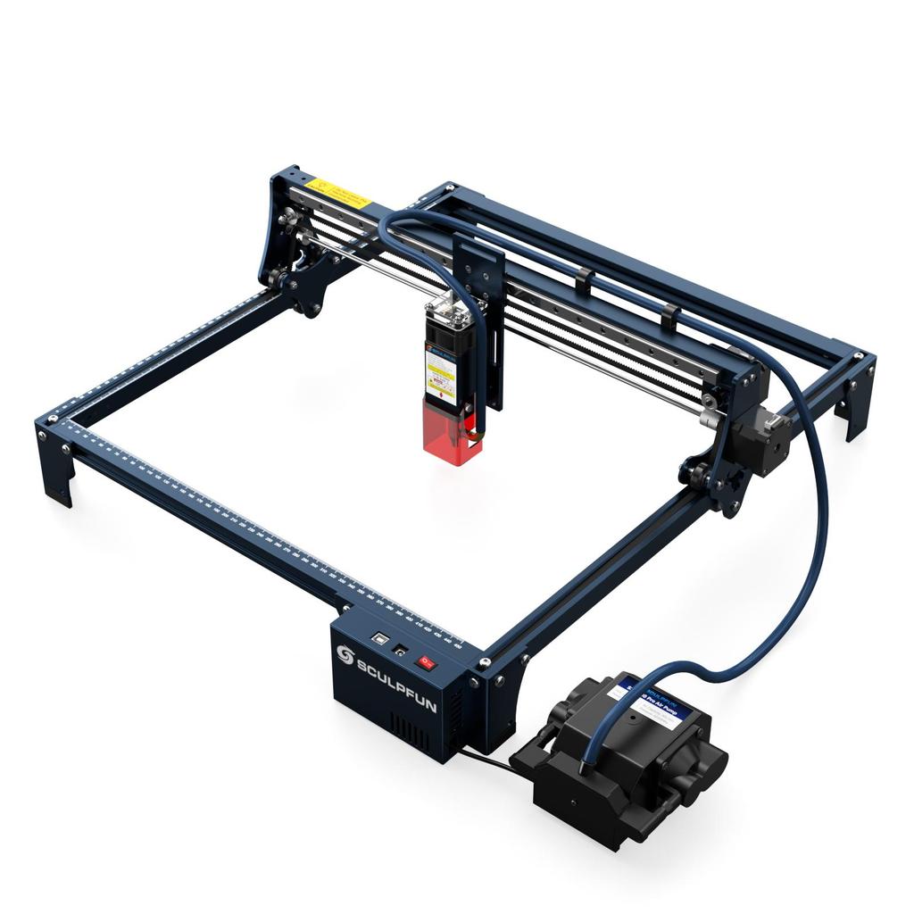SCULPFUN S30 Pro 10W Laser Engraver Carver Machine, 0.06*0.08mm Laser Focus, Air-assist M8 Motherboard, Replaceable Lens Design