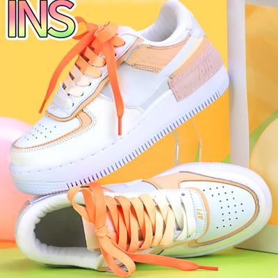 Модные градиентные шнурки для кроссовок, шнурки, повседневные шнурки для мужчин и женщин, для взрослых и детей, унисекс, белые шнурки для обуви