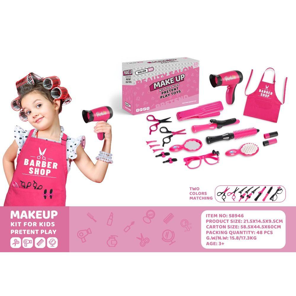 Расческа для девочек, ролевые игры, игрушки, фартук, косметическая ручка, коробка, детский набор косметики, детские подарки