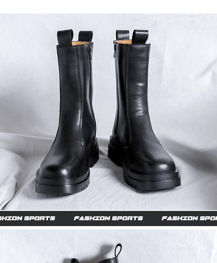 Осенние мужские высокие ботинки челси с круглым носком 2024 года 70181-R