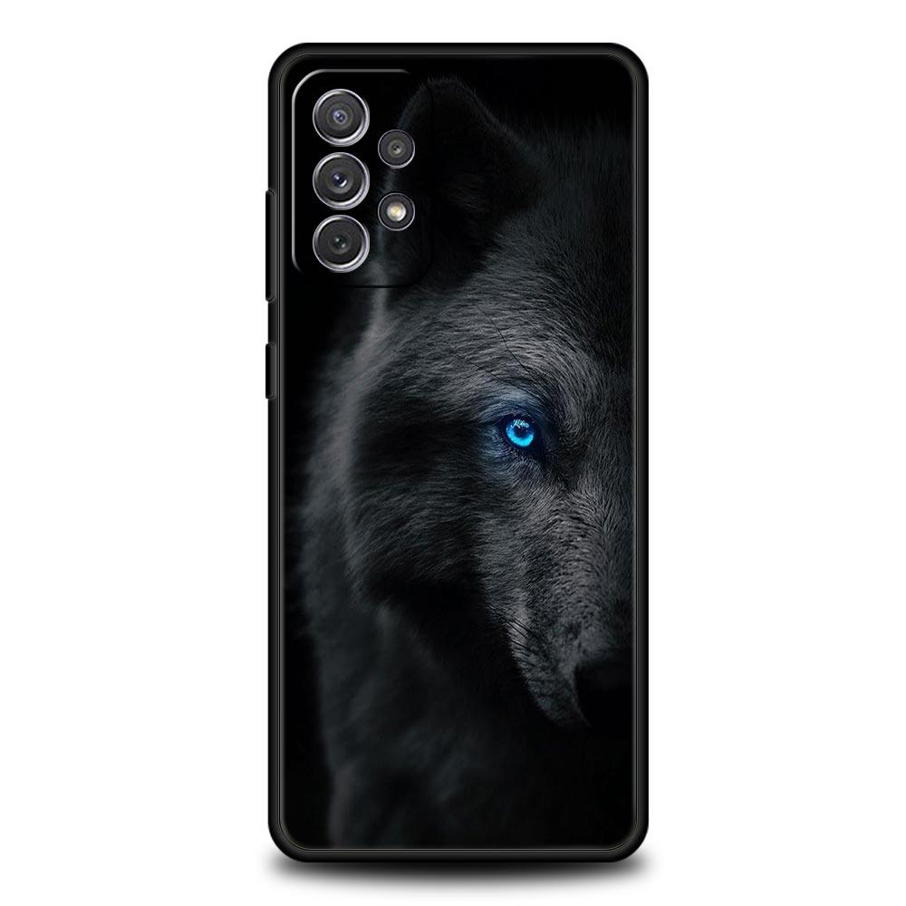 Чехол для телефона Волк для Samsung Galaxy A55 A53 A51 A35 A33 5G A31 A25 A23 A21s A15 A13 A11 A41 A73 A71 A05 A03s S8 S9 Plus