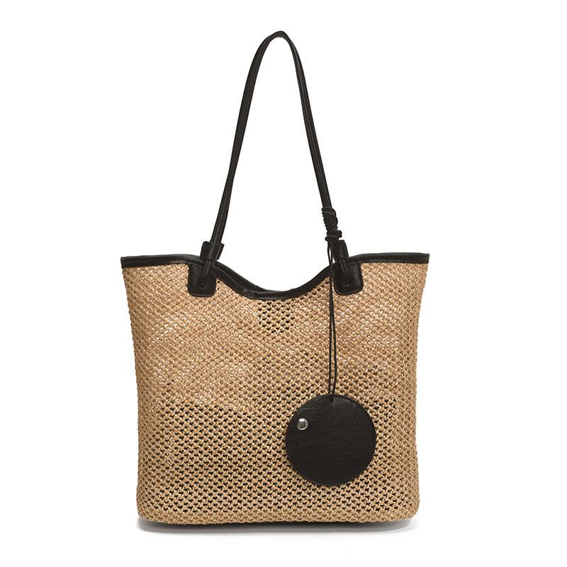 Woven Bag For Women With Hollow Design And Magnetic Closure For Daily Use