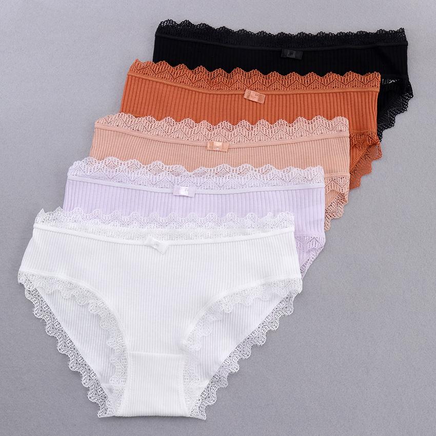 1PC Women's Cotton Panties Sexy Lace Lingerie Female Soft Underwear For Girls Ladies Underpants Briefs Woman's Panty