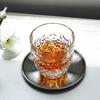 250ml/350ml Diamond Carved Glass Cup Luxury Whiskey Glass High End Cocktail Glass Home Drinking Glasses Heat-resistant Tea Cup