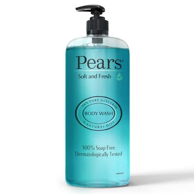 Pears 98% Чистый Глицерин Мягкий и Свежий Гель для Душа с Экстрактом Мяты и 0% Парабенов и Мыла для Свежести и Сияния, 750 мл