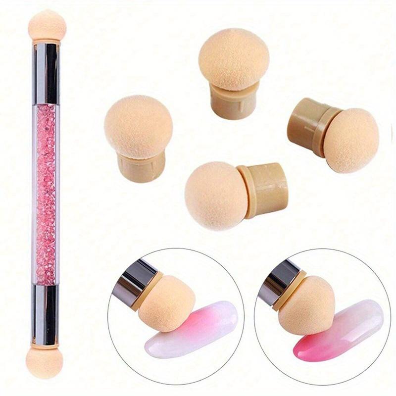 Двусторонний градиентный штриховой карандаш, кисть для точечной росписи, спонж-головка, ручка со стразами, кисть для нейл-арта, кисть для рисования нейл-арта, инструменты для маникюра