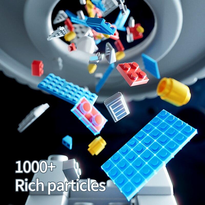 ToylinX Центр запуска Лунный посадочный модуль Модель Строительные блоки Космический корабль Космопорт Фигурка Шаттл Ракета Кирпичики Конструкторы