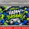 2D Flat Banner, Retro Gaming Backdrop, Graffiti Game Controller, Birthday Parties, Christmas, Halloween, Photobooths