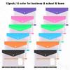 12pcs Pocket Plastic A4 Binder Envelopes Binder Folders 11 Holes Expandable Binder Folders Document Pouch With Snap Button Label Looseleaf