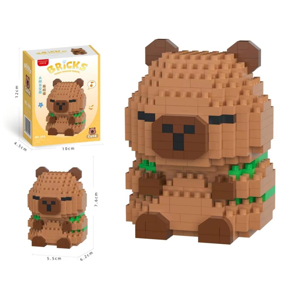 Cartoon Capybara Micro-particle Building Blocks Cute Capybara Doll Toys  For Kids Birthday Gifts