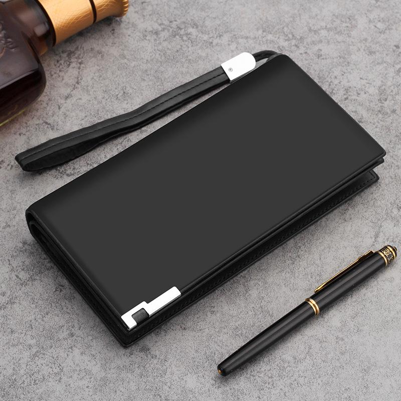 Мужской длинный клатч-кошелек на молнии с отделениями для нескольких карт большой емкости