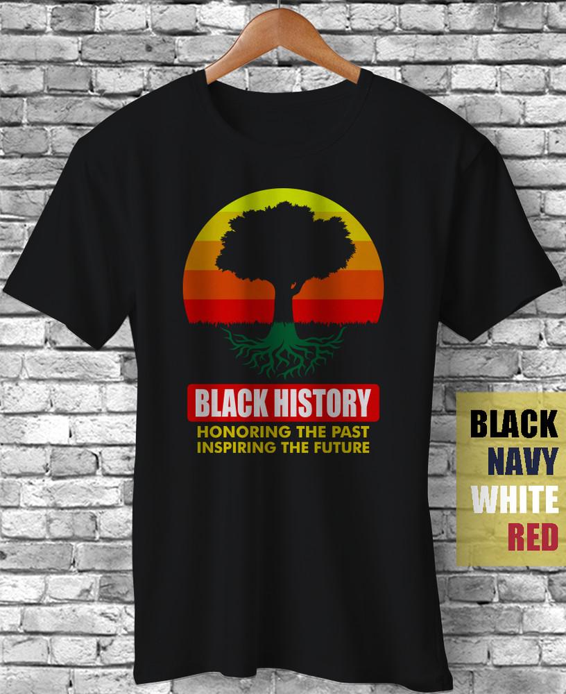 Black Lives Matter История Чествование прошлого Вдохновение будущего смешная футболка Унисекс футболка