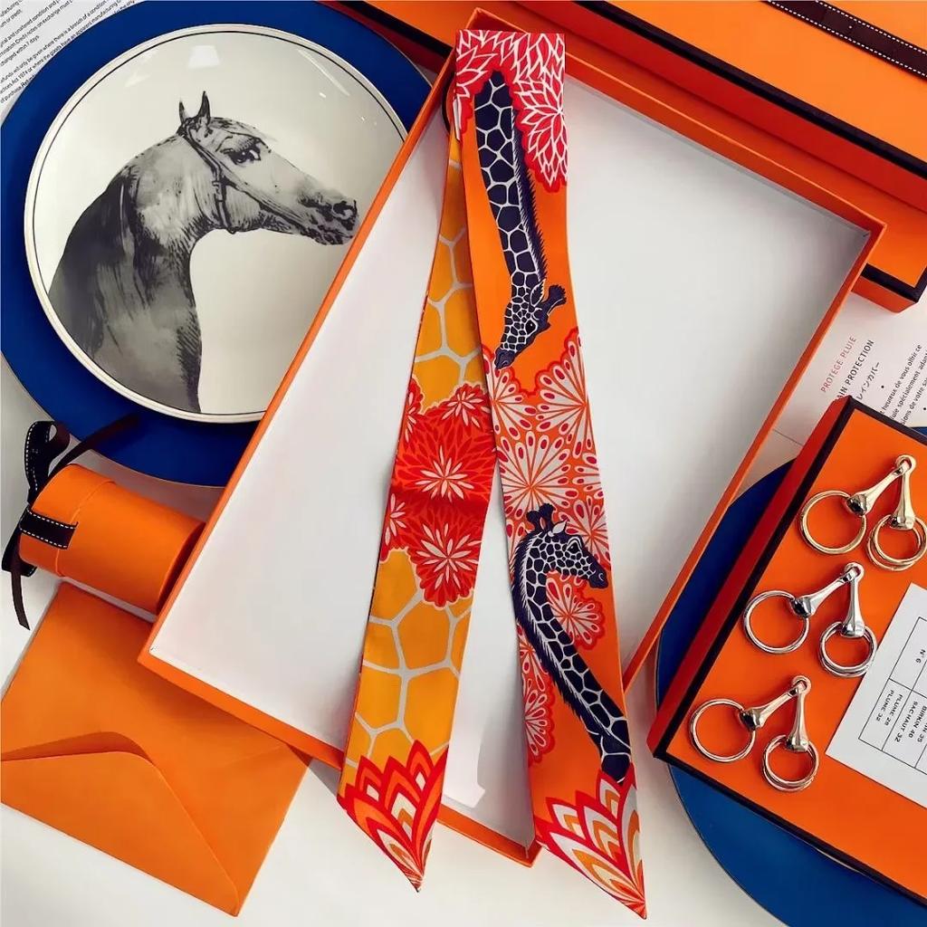 100% Mulberry Silk Ribbon Long Hair Bows Scarf Headscarf Fashion Hair Ties Ribbons Multifunctional Headband Bandana Hair