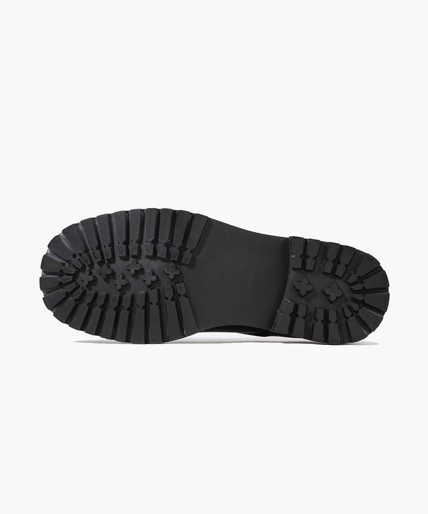 Firenze Atelier [Vibram] Объемный носок Скрытый шов Pull-Up Кожа 3-дырочный Дерби 1090 [Сияющий черный]