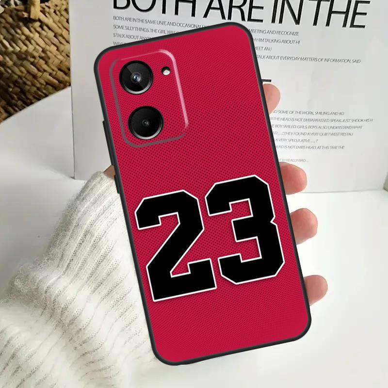 Basketball Number 23 For Realme GT Neo 5 GT5 9 10 11 12 Pro Plus C30 C31 C33 C35 C25s C21Y C51 C55 C67 C53 Case