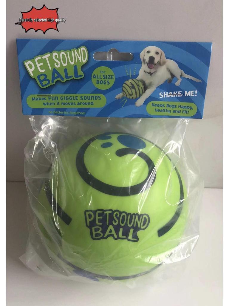 Виниловый мяч для собак, устойчивый к укусам, со звуком для самостоятельной игры - Идеально подходит для золотистых ретриверов и бордер-колли