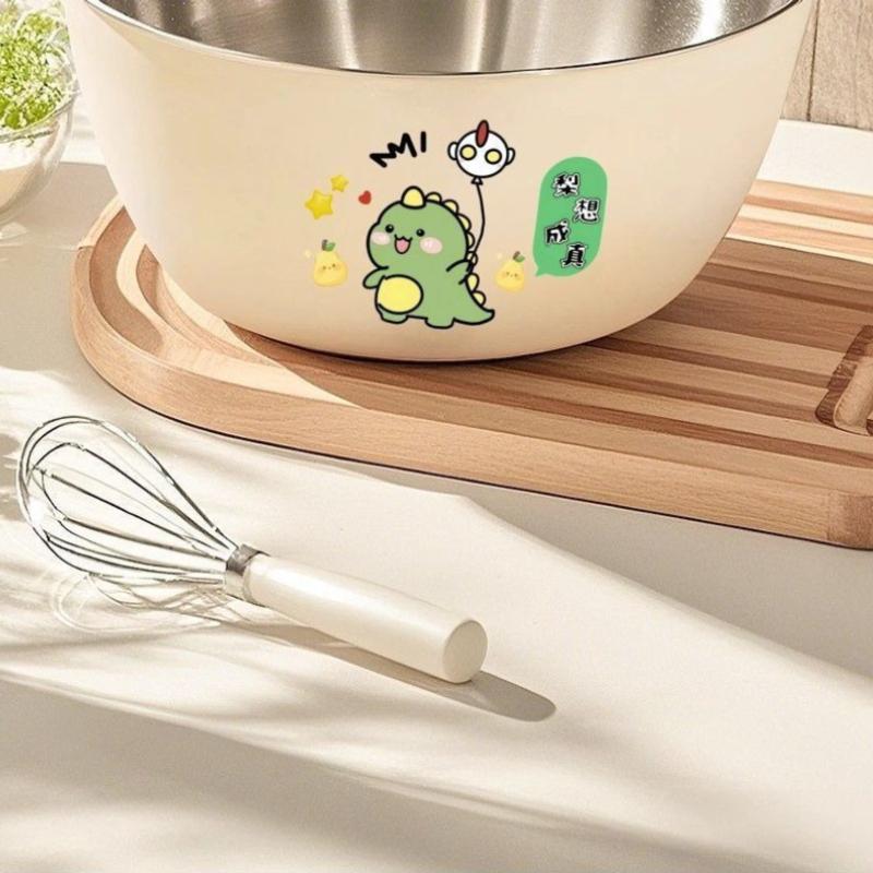 1 шт. Салатник из утолщенной нержавеющей стали большой вместимости, подходит для домашних кухонь, умывальников, мытья овощей, взбивания яиц, кулинарных мисок