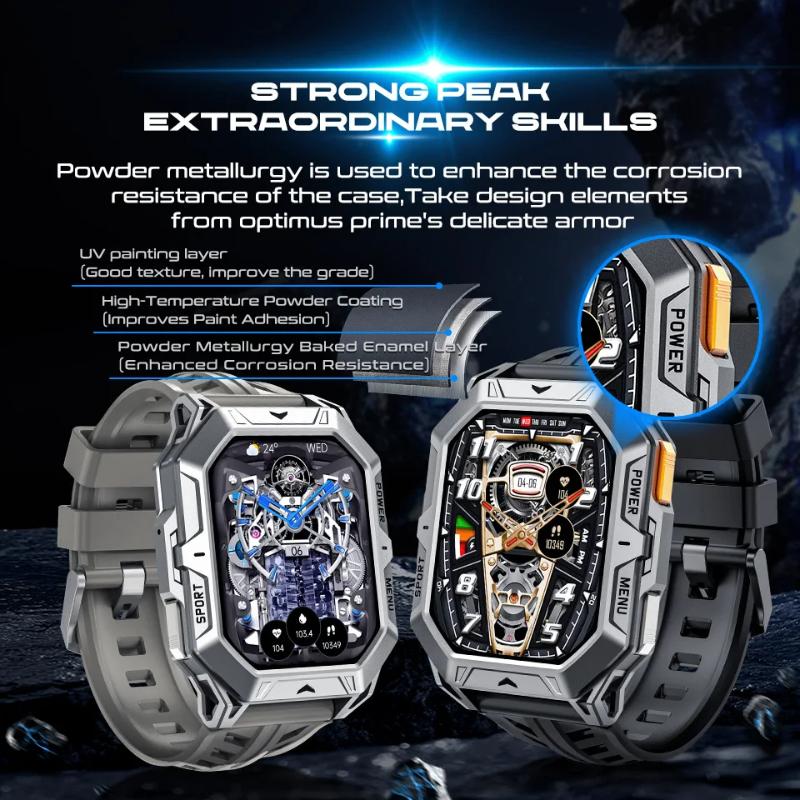 Новые умные часы 2025 года с аккумулятором 1000 мАч, 2,13-дюймовым AMOLED-экраном, мужские часы с компасом, водонепроницаемостью 1 АТМ, Bluetooth-звонками, спортивные умные часы