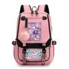 K-Pop Anime Printed Backpack Teens School Bag With Spine Support 20-35L Capacity Oxford Fabric Unisex College Style