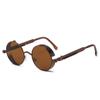 Trendy Unisex Polarized Steampunk Metal Vintage Sunglasses Fashion Thick Border Round Frame Eyeglasses UV400