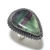 Кольцо из серебра 925 пробы с зеленым флюоритом, размер 9,5, S5f15