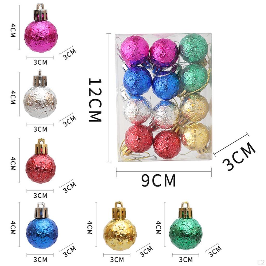12 Pieces Christmas Ball Ornaments Tree Hanging Xmas Decor