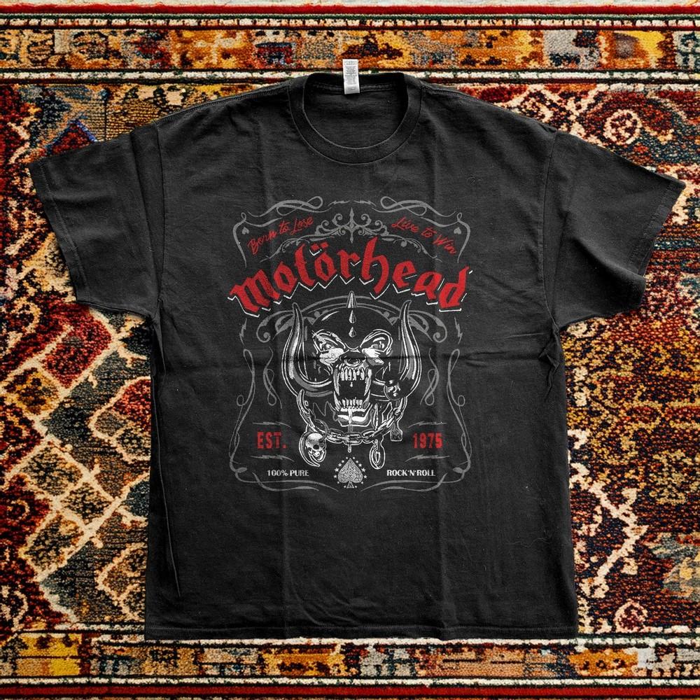 MOTORHEAD Western Whiskey 1975 Label Basic Style Unisex TShirt Size S5XL Unisex T-Shirt