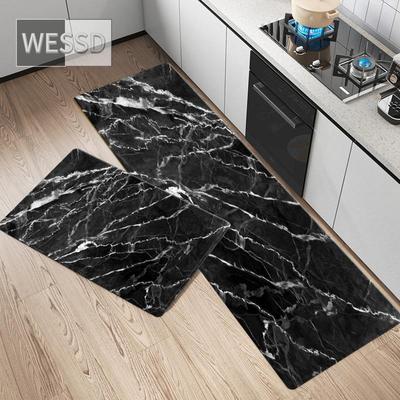 Мраморный кухонный коврик, моющийся ковер, коврик для ванной комнаты, нескользящий мягкий впитывающий напольный коврик, коврик для дома, простой стиль