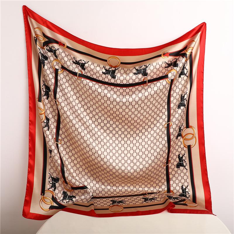 90 * 90 см новый шелковый шарф женский весенне-летний декоративный шарф солнцезащитный дорожный платок осенне-зимний шарф тонкий выпуск