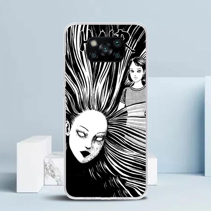 Японский Хоррор Комикс Аниме Чехол для Телефона Для Xiaomi Poco F7 Ultra X5 X6 X7 Pro M7 Redmi 15C 15 13C 13 12C 12 10C 10 10A 9 9C 9A 9T
