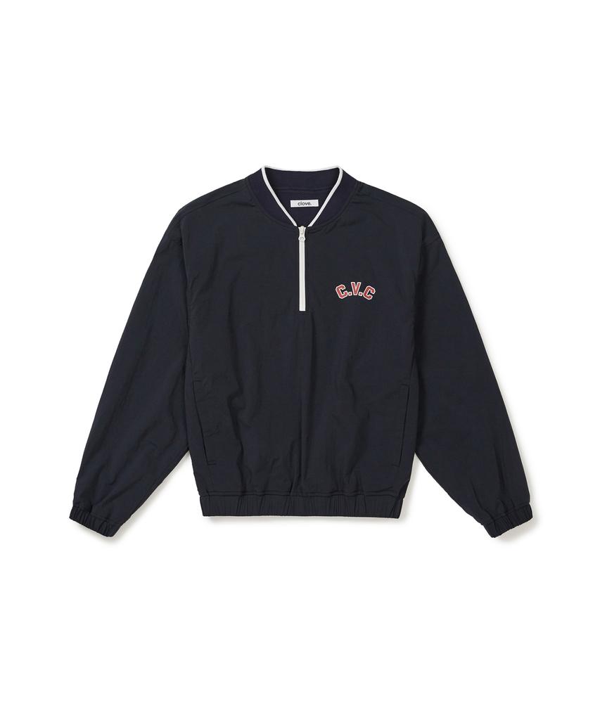 CLOVE [25Fw Clove] Half-Zip Woven Pullover (Navy)