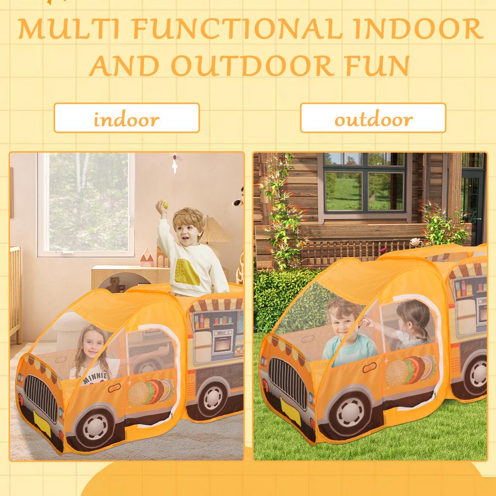 Детская палатка-фургончик с сумкой для хранения, складная игровая палатка, переносная детская игровая палатка, складная ролевая игрушка, многофункциональная еда