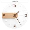 Бесшумные прозрачные настенные часы, легко читаемые, декоративные, минималистичные, стеклянные часы из цельного дерева, 16 дюймов, художественные настенные часы для гостиной
