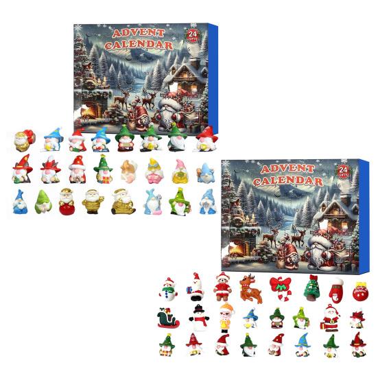 Рождественский адвент-календарь Yousheng Gnome 2024, 24 гнома, украшения, праздничный отсчет, декор, волшебные гномы, коллекционные игрушечные фигурки, украшение для детей