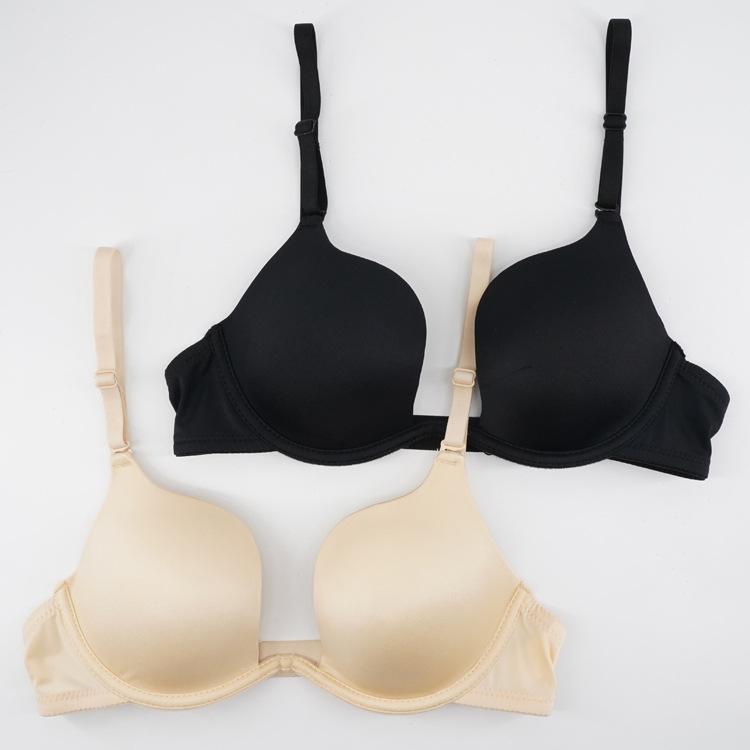 Gather Sexy Bras Women Solid Color Thin Underwear Sex French Beauty Back Invisible Bra Push Up Bralette Seamless Lingerie