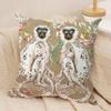 Art PPaige Gemmel Monkey Cushion Cover Silky Short Plush Invisible Zipper Dustproof Sofa Pillow Case for Home Decor