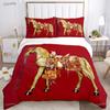 Fashion Ethnic Frame Horse Duvet Cover Comforter Bedding Set Soft Quilt Cover and Pillowcases for Teens Single/Double/Queen/King