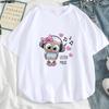 Летняя уличная одежда Harajuku Fashion женская одежда с мультяшным принтом футболка женская для девушек мягкая уютная повседневная милая рубашка с коротким рукавом Kawaii