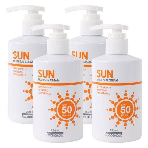 (4 шт.) FoodaHolic Мультисолнцезащитный крем 250 мл SPF50 PA+++ Тип с помпой / Не выбеливающий Смешанный солнцезащитный крем Блок от солнца Защита от УФ_631373