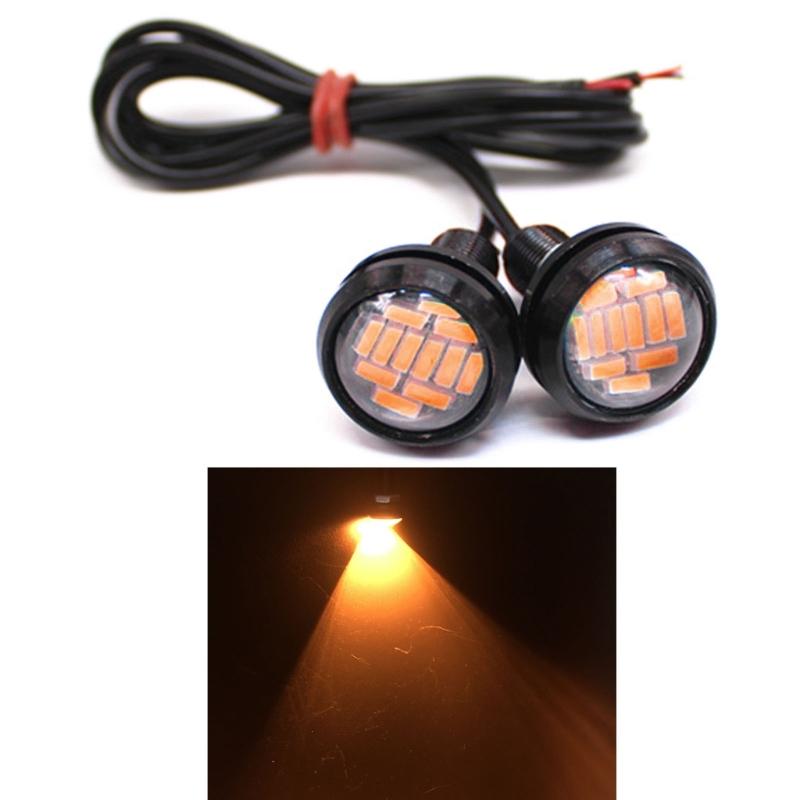 Work Light Eye LED 23 мм 4014 12SMD светодиодные фары для авто велосипеда-водителя противотуманные фары водонепроницаемые фары 2 шт.
